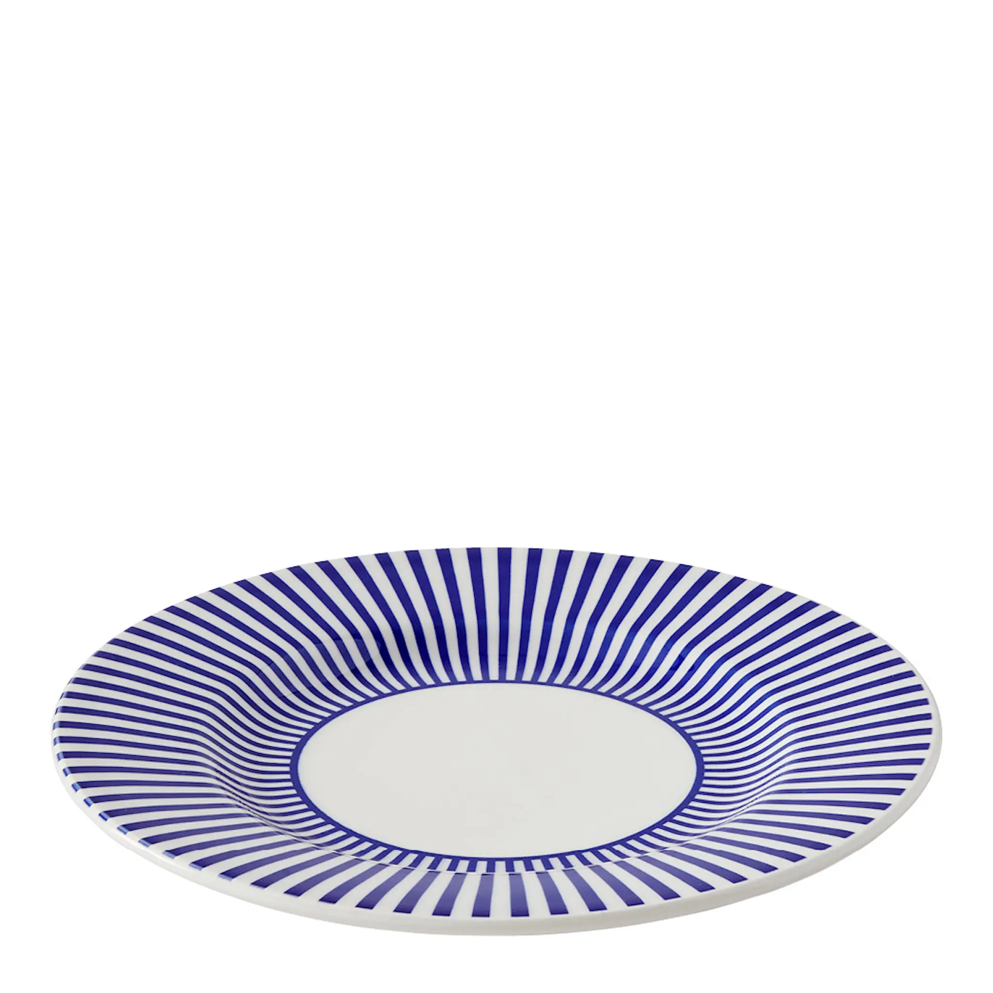 Spode Steccato tallrik smalrandig 22 cm koboltblå