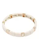 Enamel Tiles Crystal Line armband emalj cream/guld/kristall