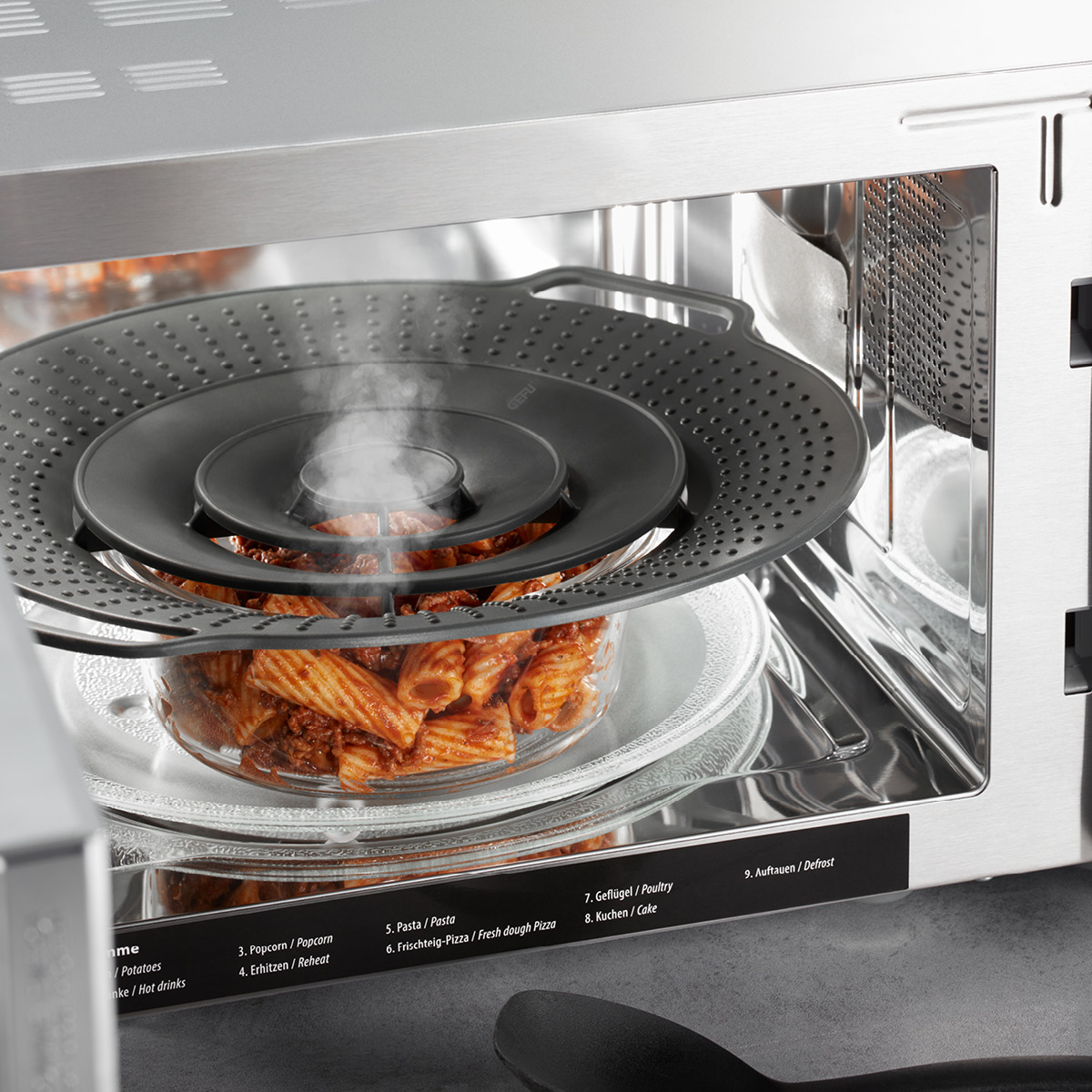 Gefu Bolla överkokningsskydd 31,5x30 cm grå