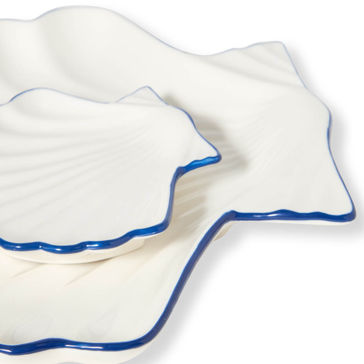 Lexington Tallerken 15,8 cm skallformet liten hvit/blå