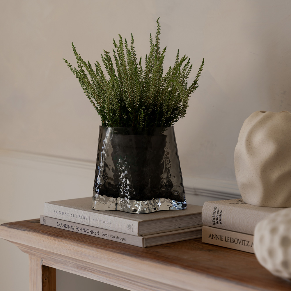 Cooee Gry Ljushållare 17x14 cm Smoke