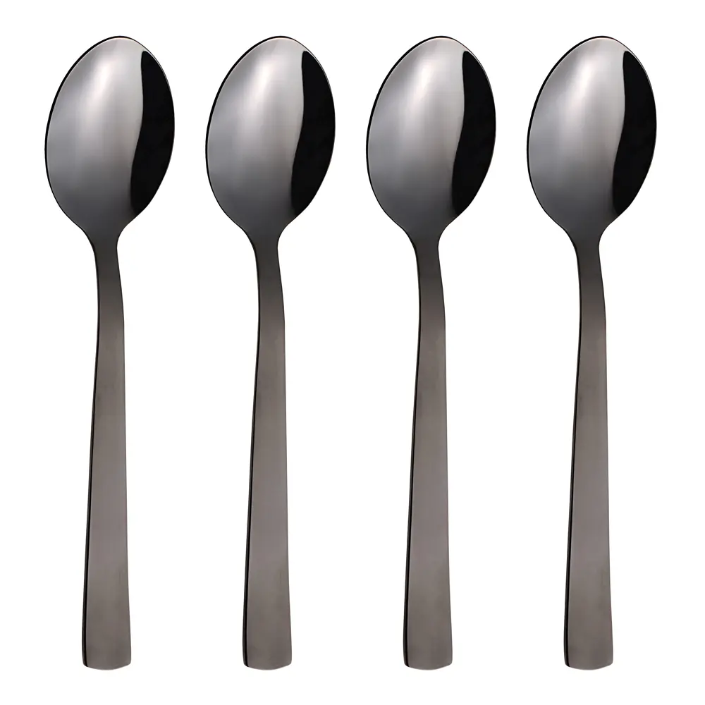 Raw dessertskje 4 stk svart