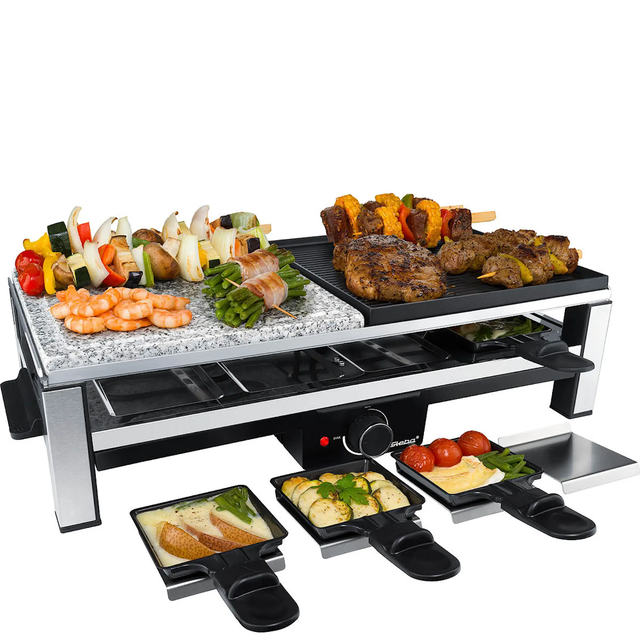 Steba Raclette RC108 2000W svart/stål