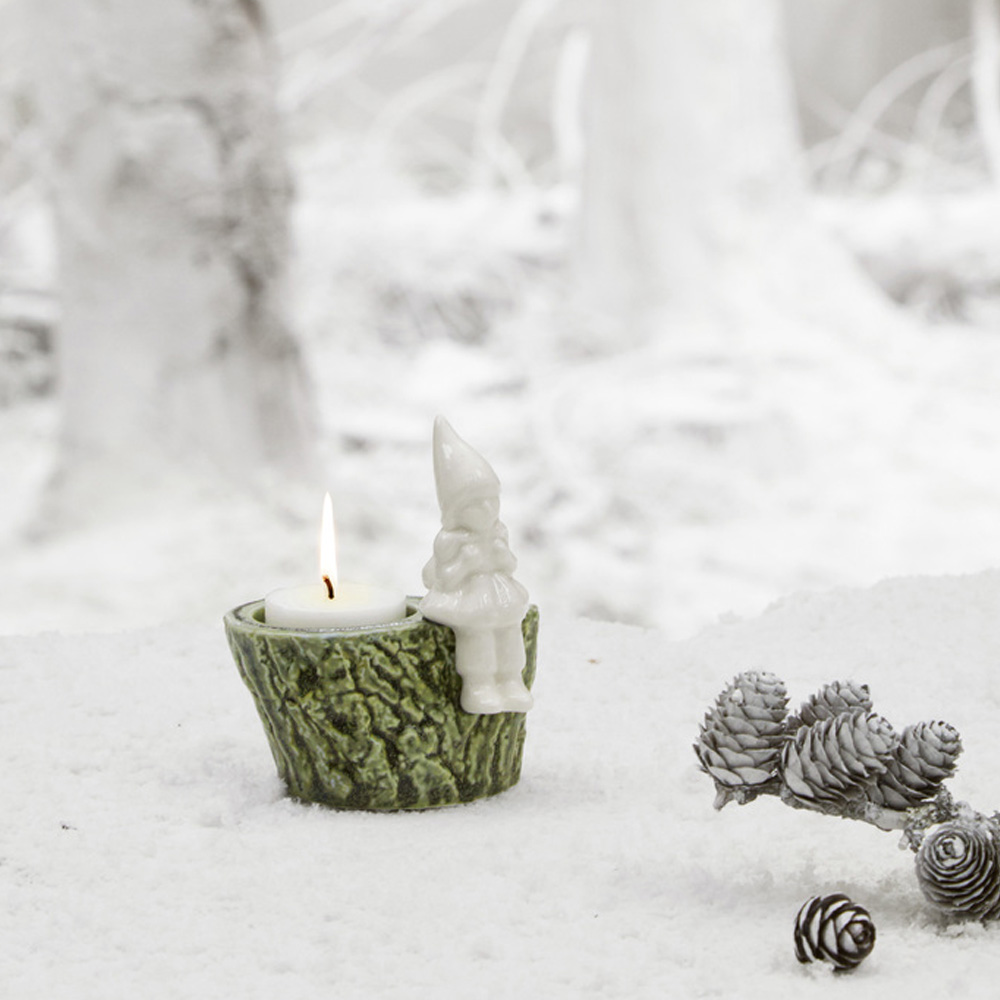 Kähler Christmas Tales Christmas break H10,5 cm hvit