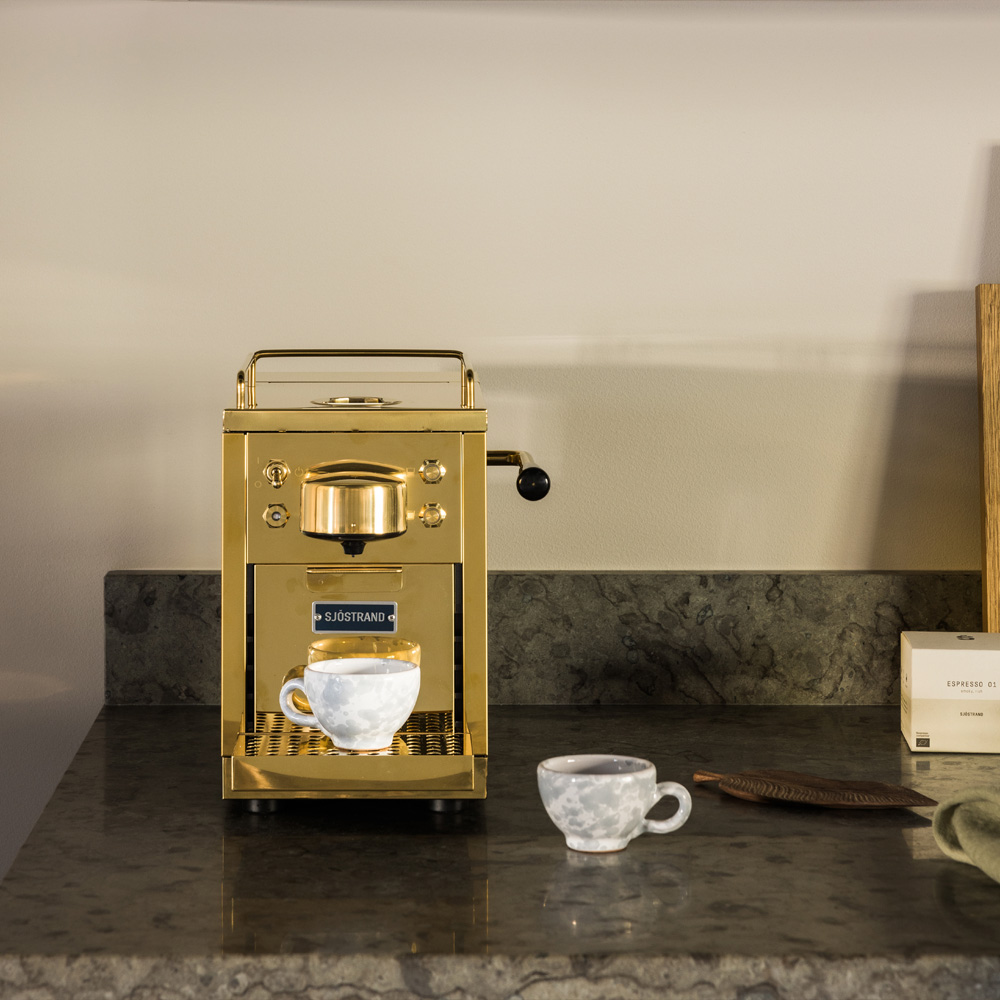 Sjöstrand Espresso kaffemaskin 1,2L messing