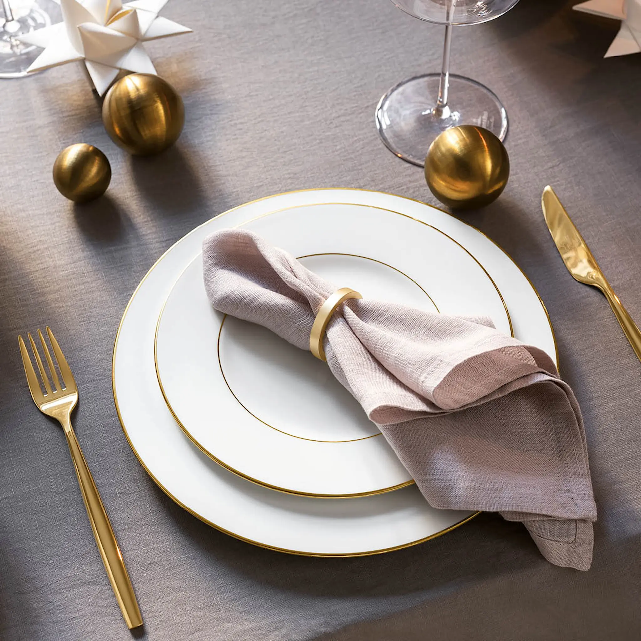 Villeroy & Boch Anmut Gold tallrik 22 cm vit/guld