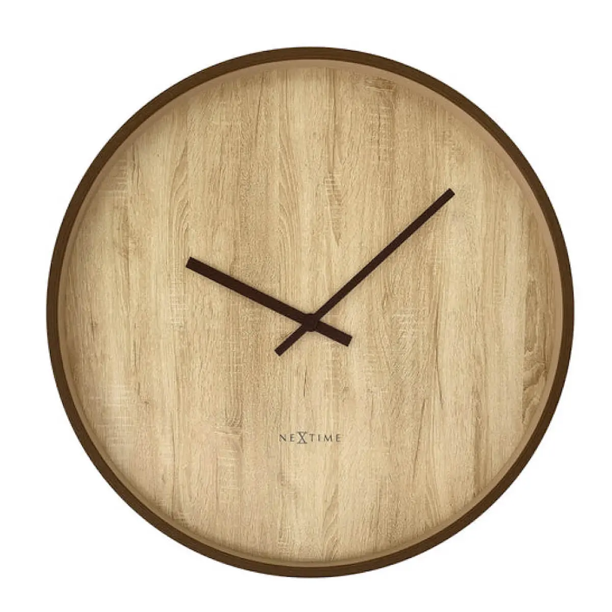NeXtime Oslo Large väggklocka 50 cm brun/mörk