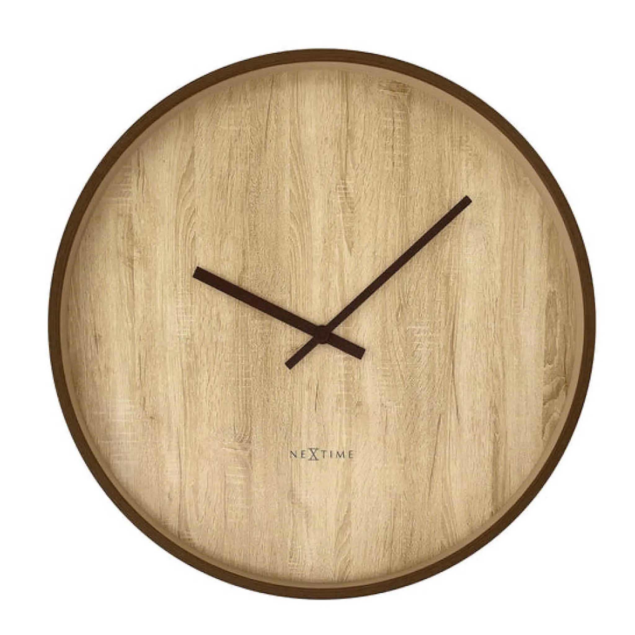 NeXtime Oslo Large väggklocka 50 cm brun/mörk