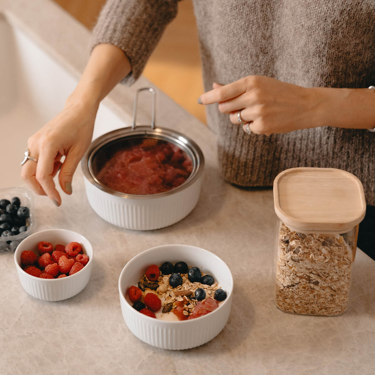 Eva Trio Legio Nova skål 1L hvit