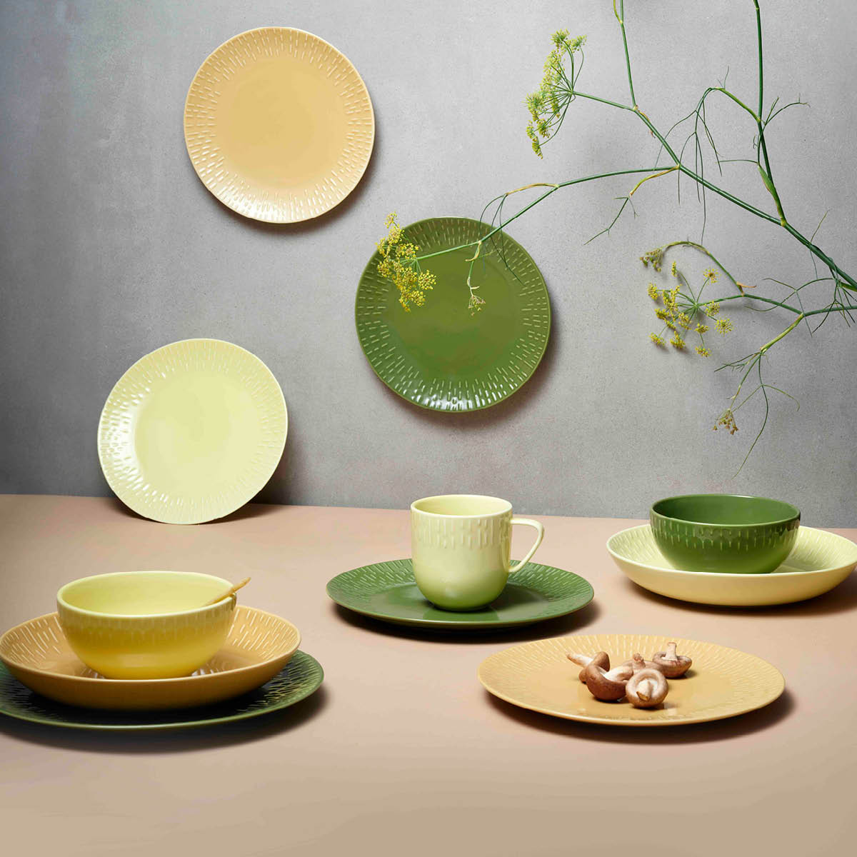 Aida - Life in colour Confetti frokosttallerken 24 cm mustard