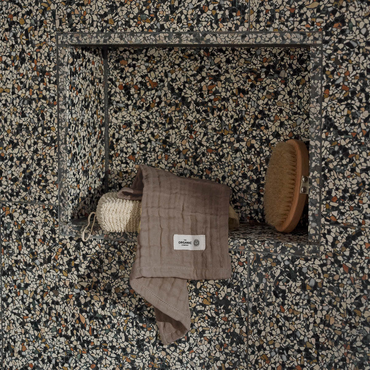 The Organic Company FINE tvättlapp 30x30 cm 3-pack clay