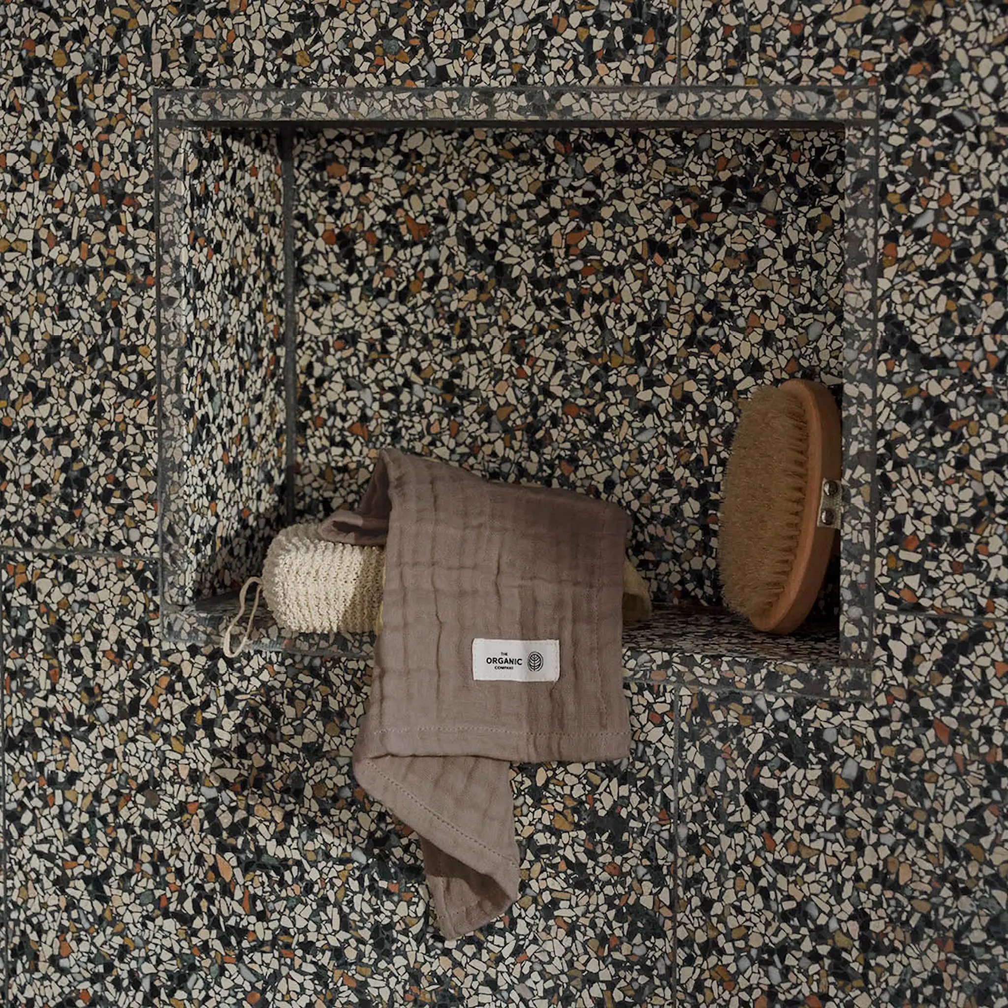 The Organic Company FINE tvättlapp 30x30 cm 3-pack clay