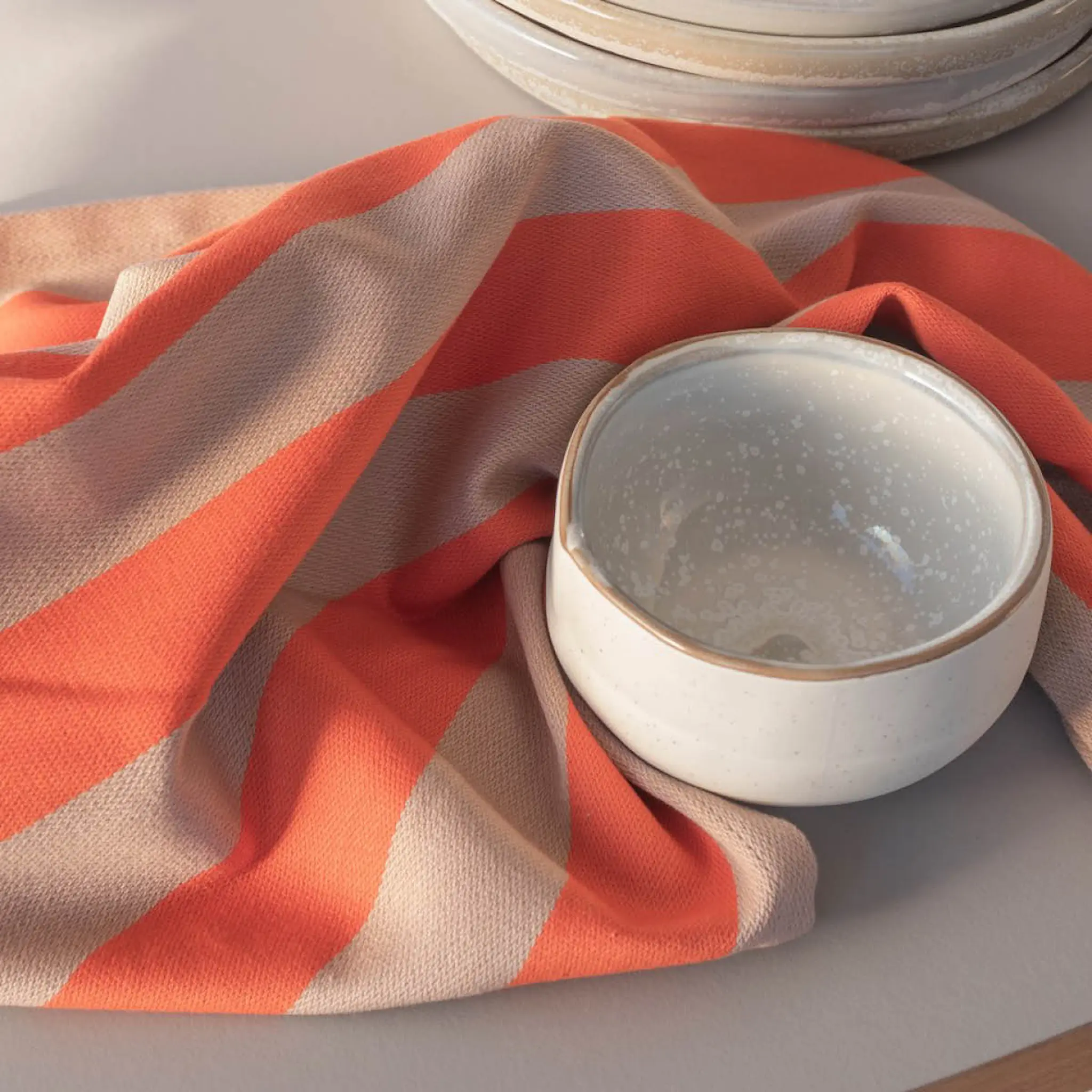 Mette Ditmer Stripes Keittiöpyyhe 70x50 cm 2 kpl Latte
