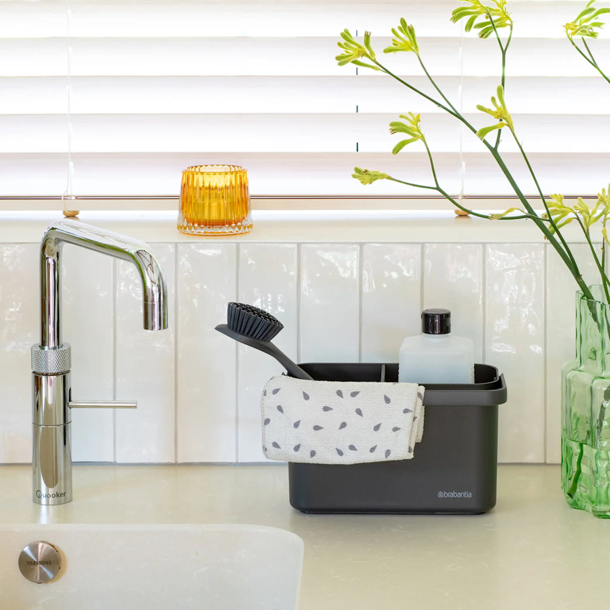 Brabantia Sinkside städhink med indelning 2 L mörkgrå