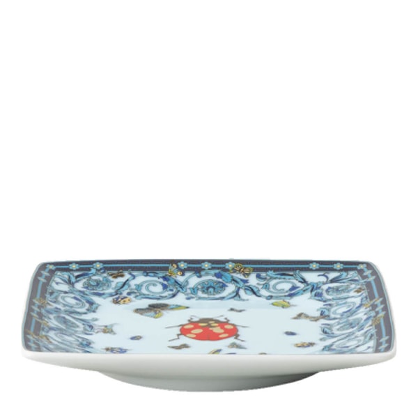 Le Jardin skål 12 cm fyrkantig flat blue