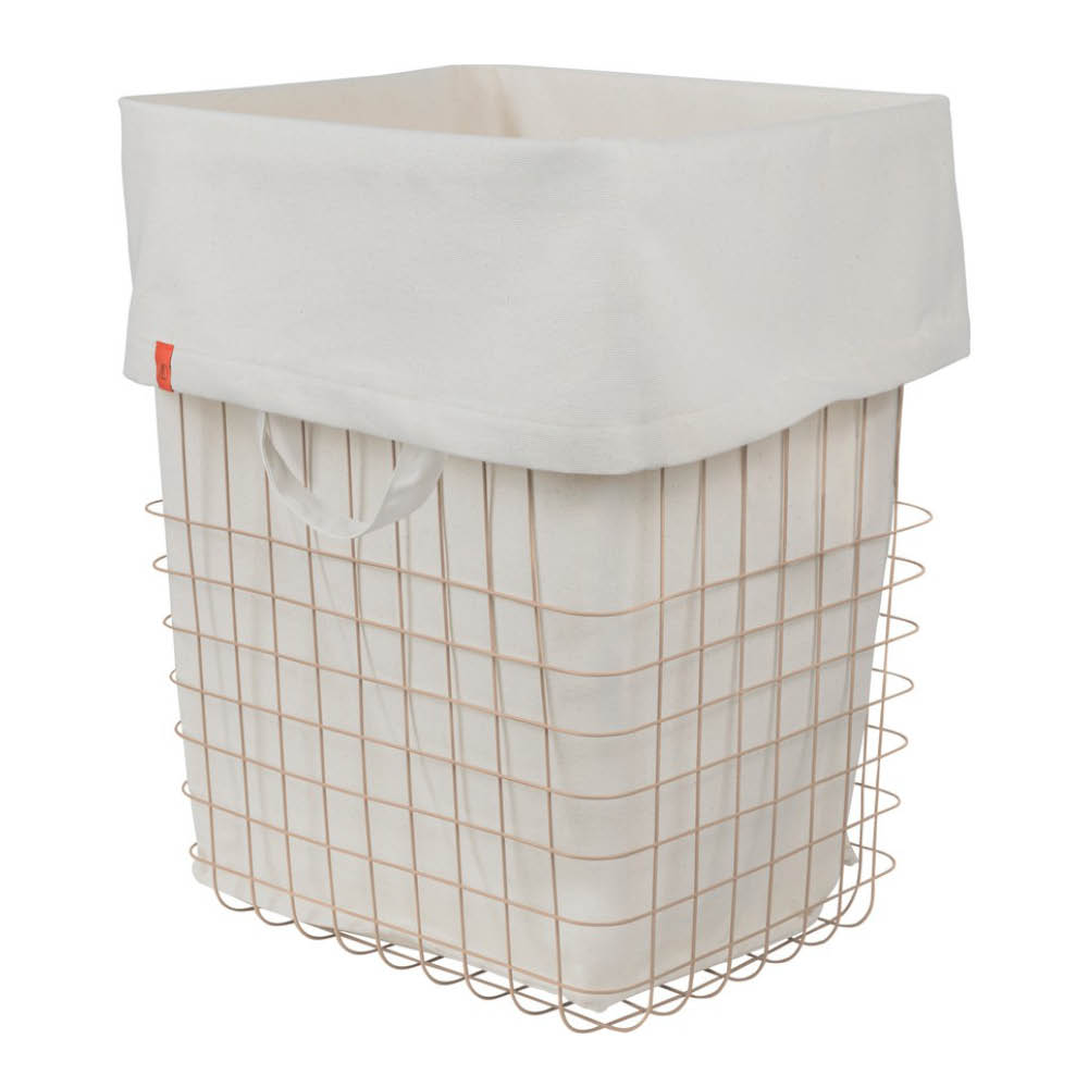 Mette Ditmer STORE-IT metallkorg med canvaspåse 40x32x50 cm sand