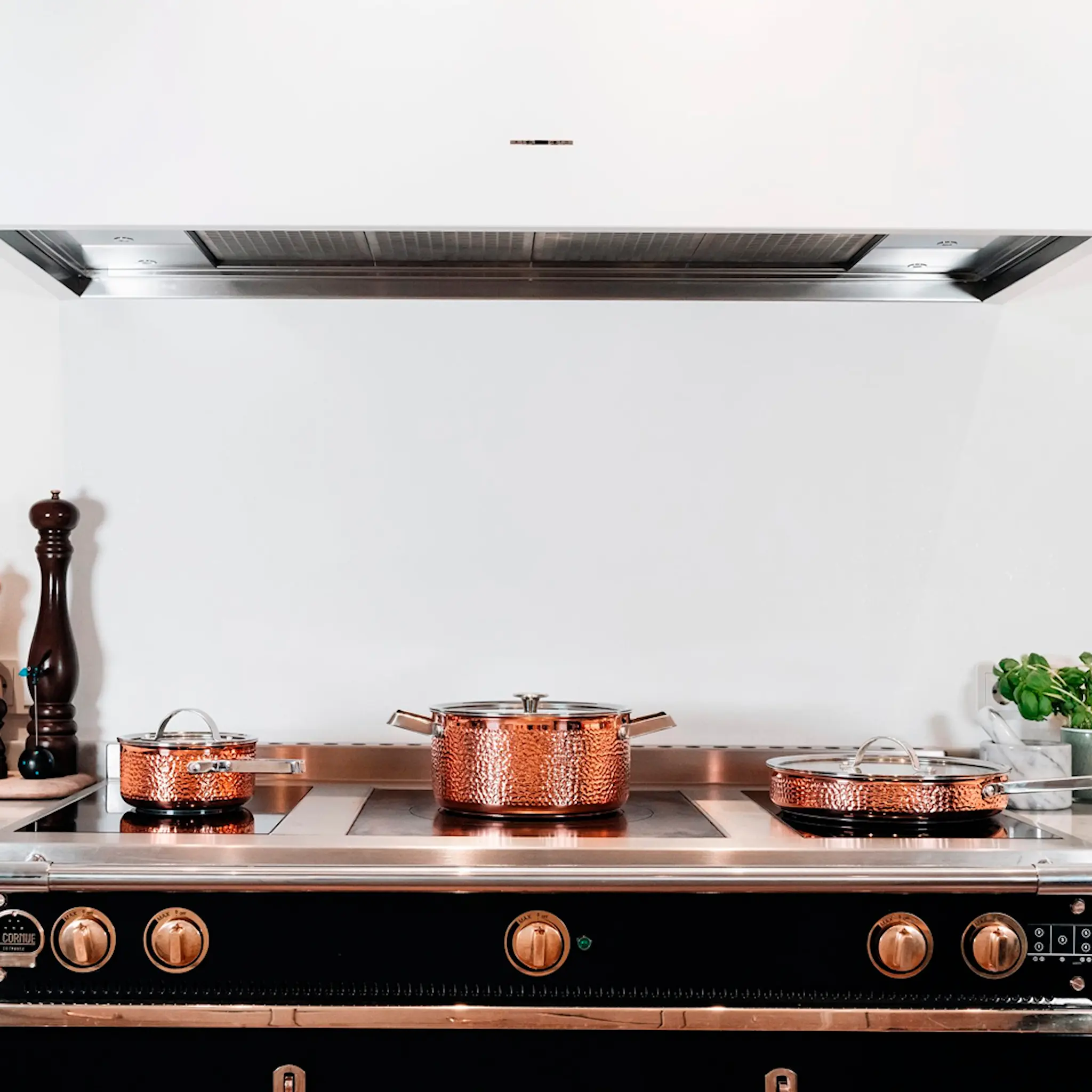 Vargen & Thor Modell Y Paistokasari lasikannella 28 cm Kupari