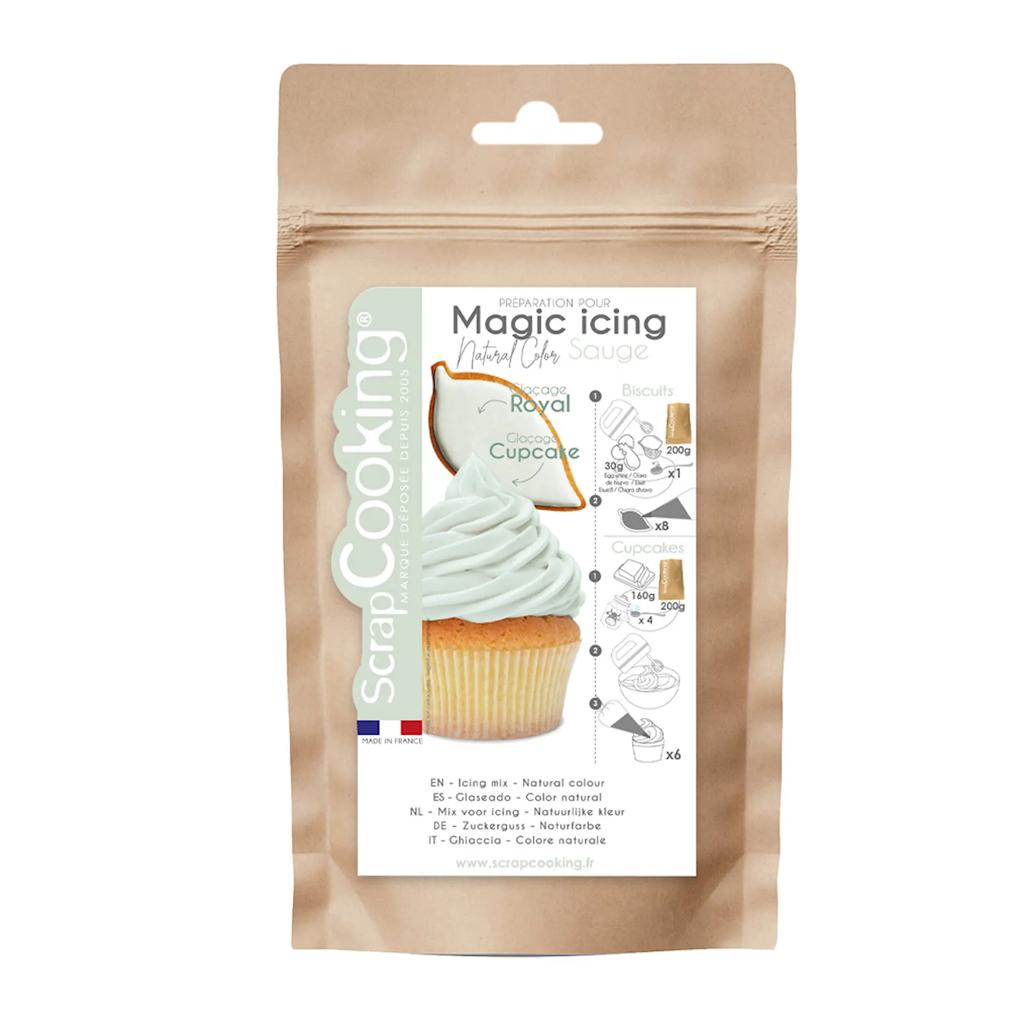 ScrapCooking Glasyrmix 200 g ljusgrön