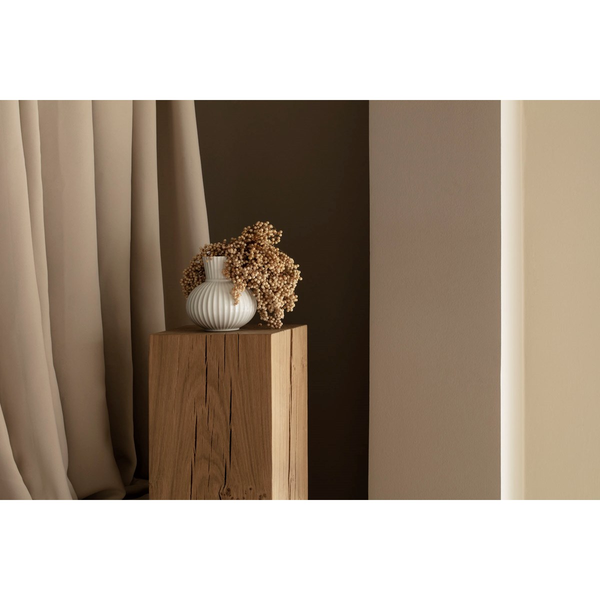 Lyngby Porcelæn Tura vase 14,5 cm porselen hvit