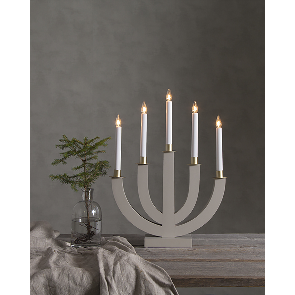 Star Trading Eli adventslysestake 47 cm beige