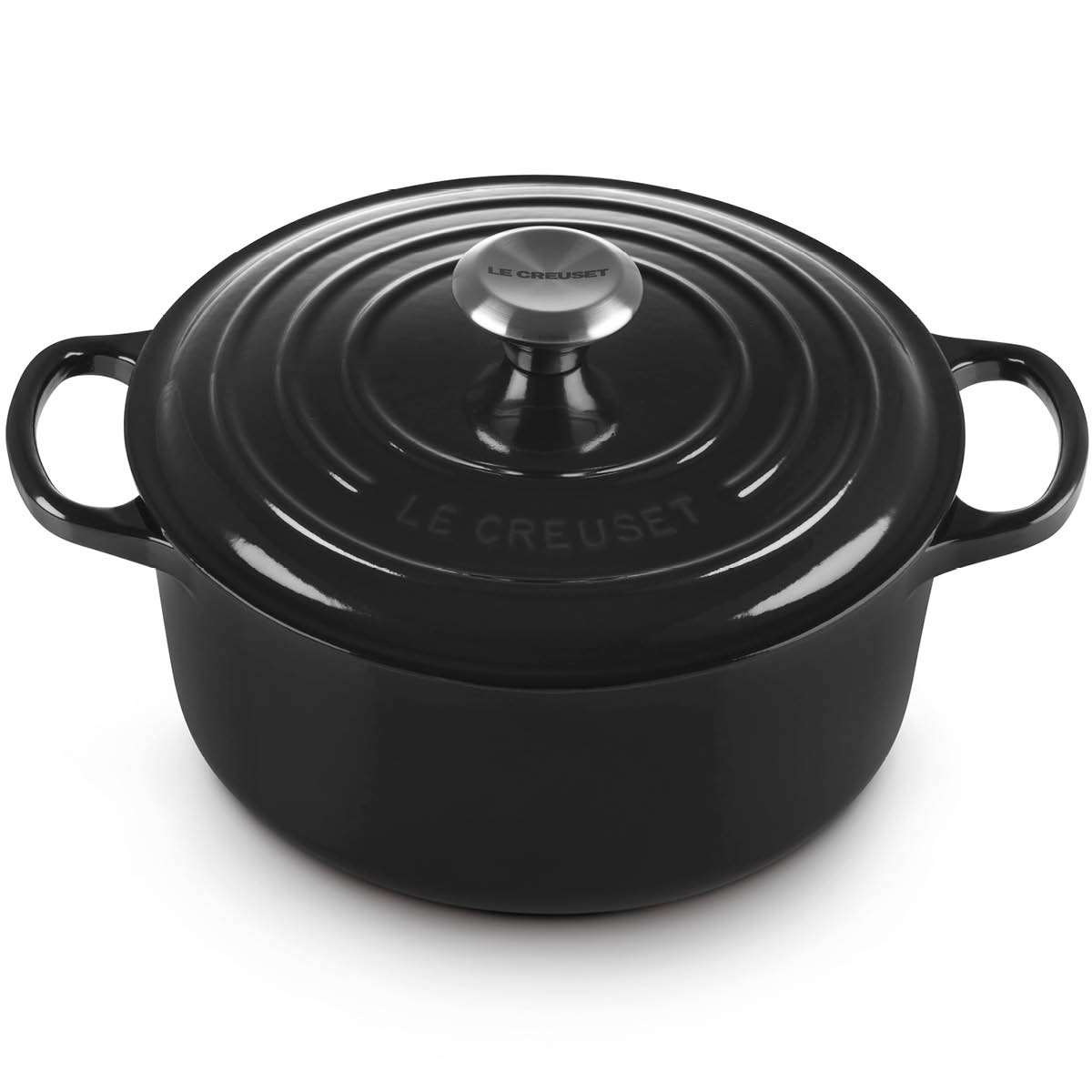 Le Creuset - Signature Valurautapata pyöreä 24 cm 4,2 L Musta