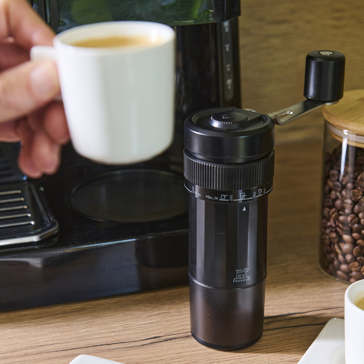 Peugeot Presto manuell kaffekvarn 17 cm svart