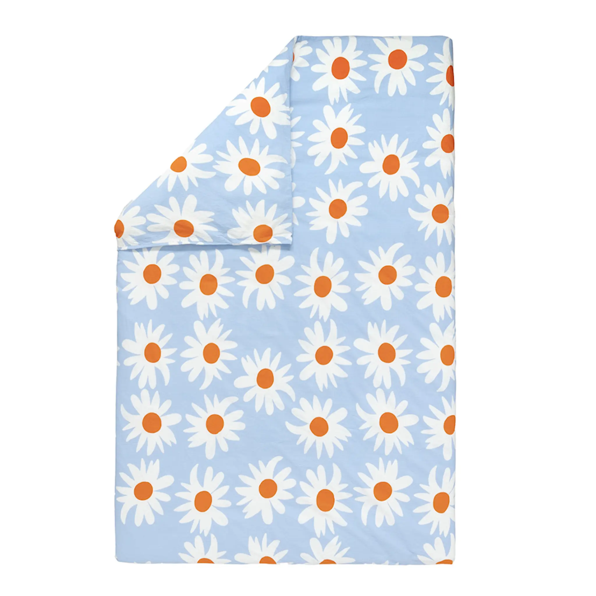 Marimekko Rakastaa, ei rakastaa påslakan 135x200 cm blå/vit/orange
