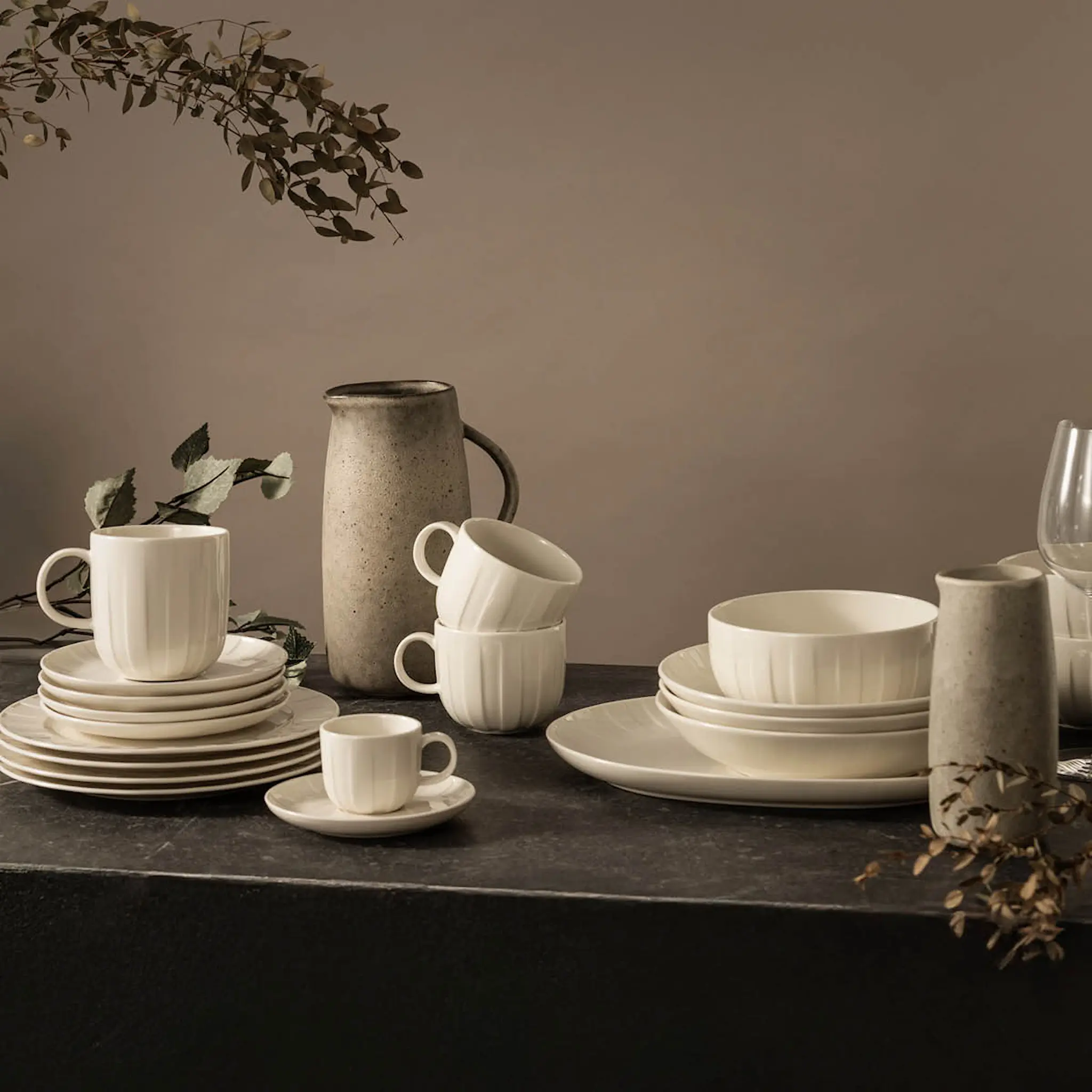 Stiernholm Senja serveringsfat oval 27x36 cm vit