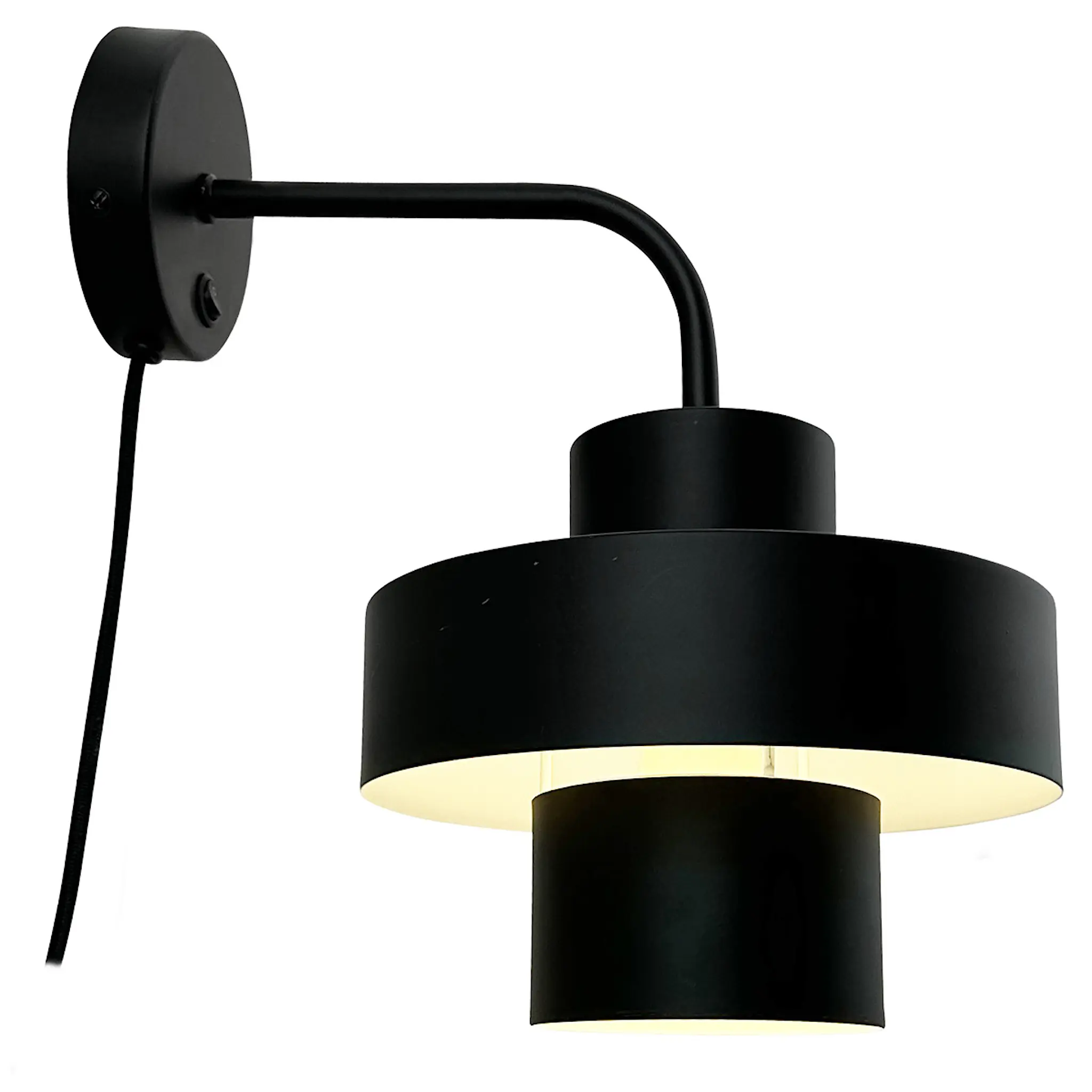 Dyberg Larsen Stoke vägglampa 29 cm svart