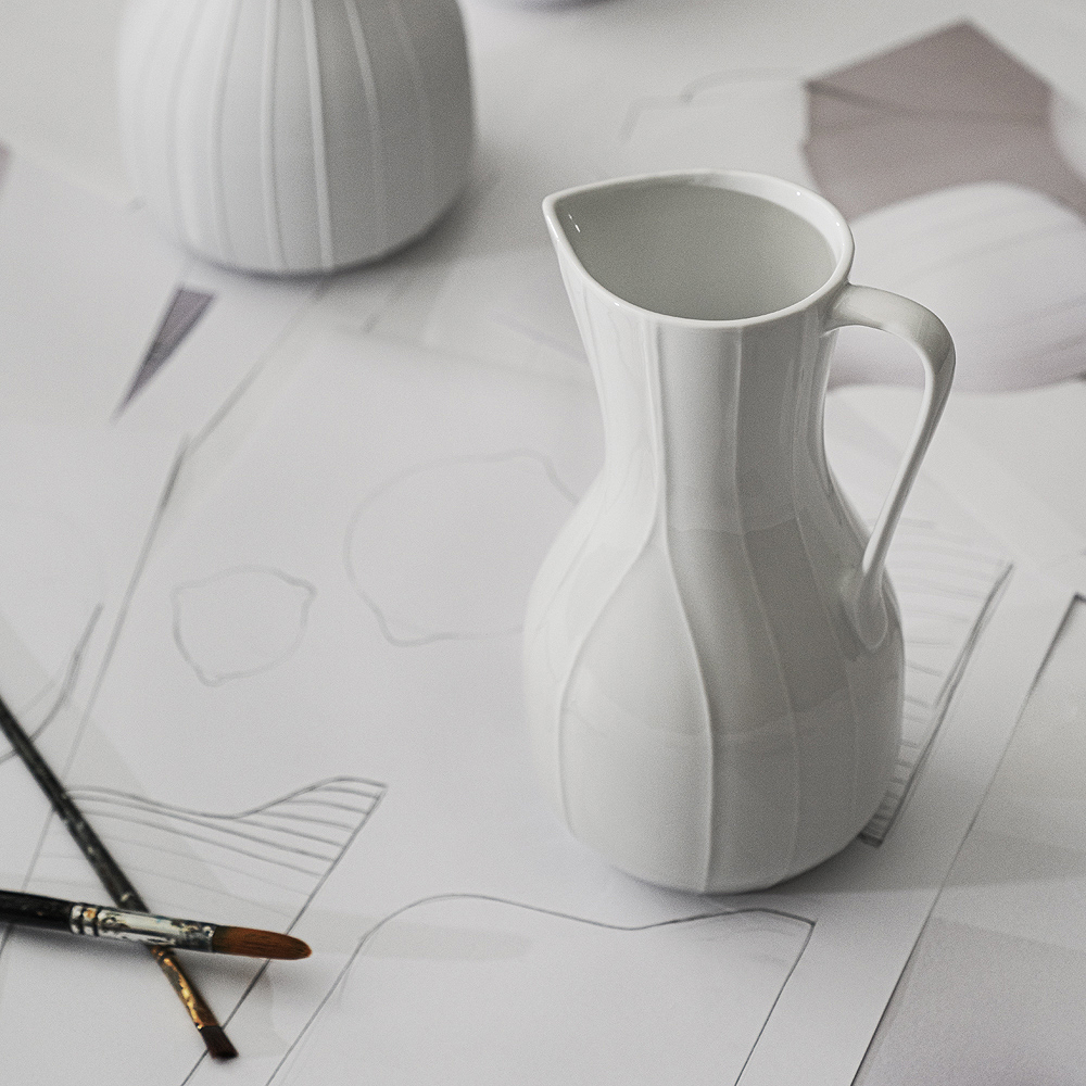 Rörstrand Pli Blanc Kanna 1 L