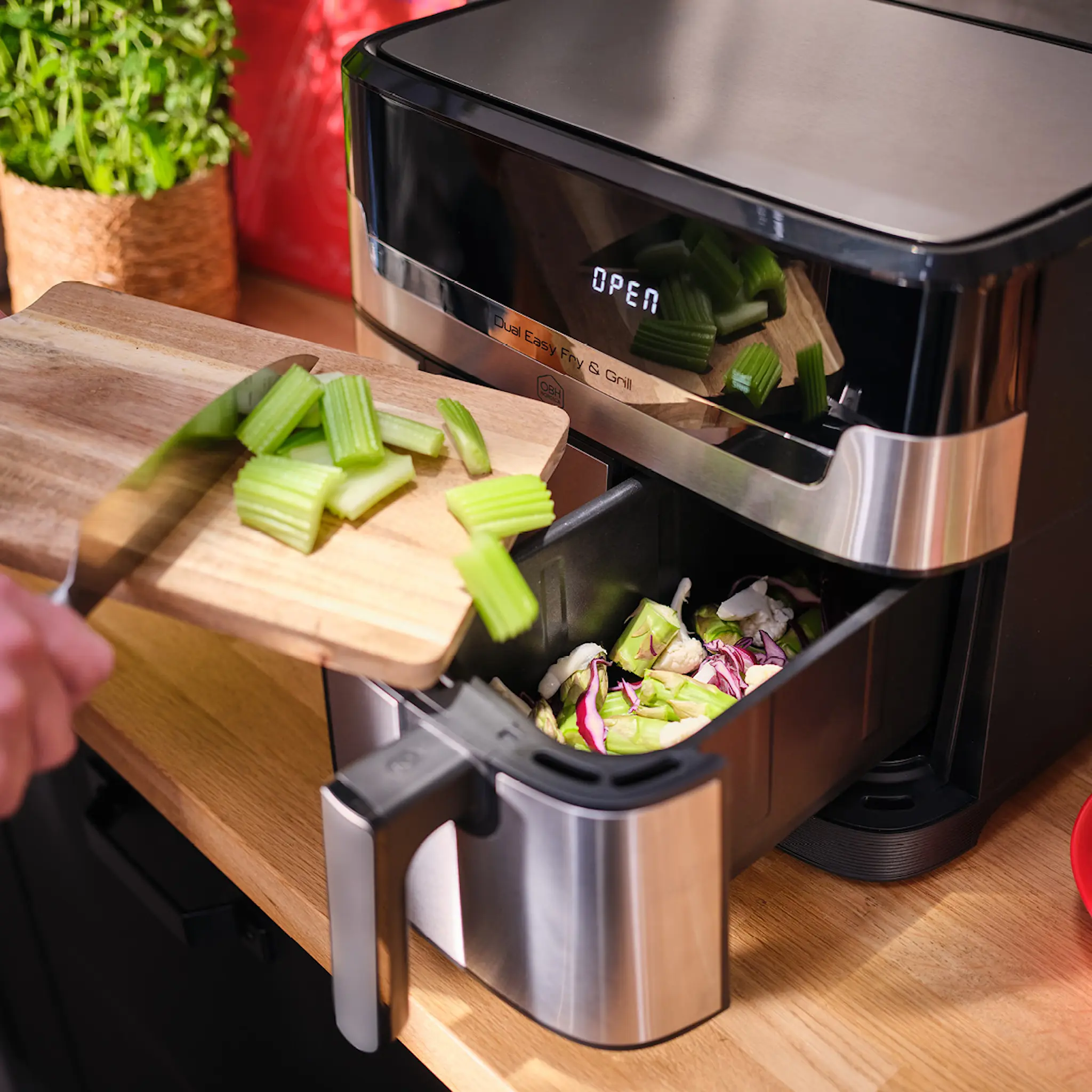 OBH Nordica Dual Easy Fry & Grill airfryer 5,2/3,1 L silver