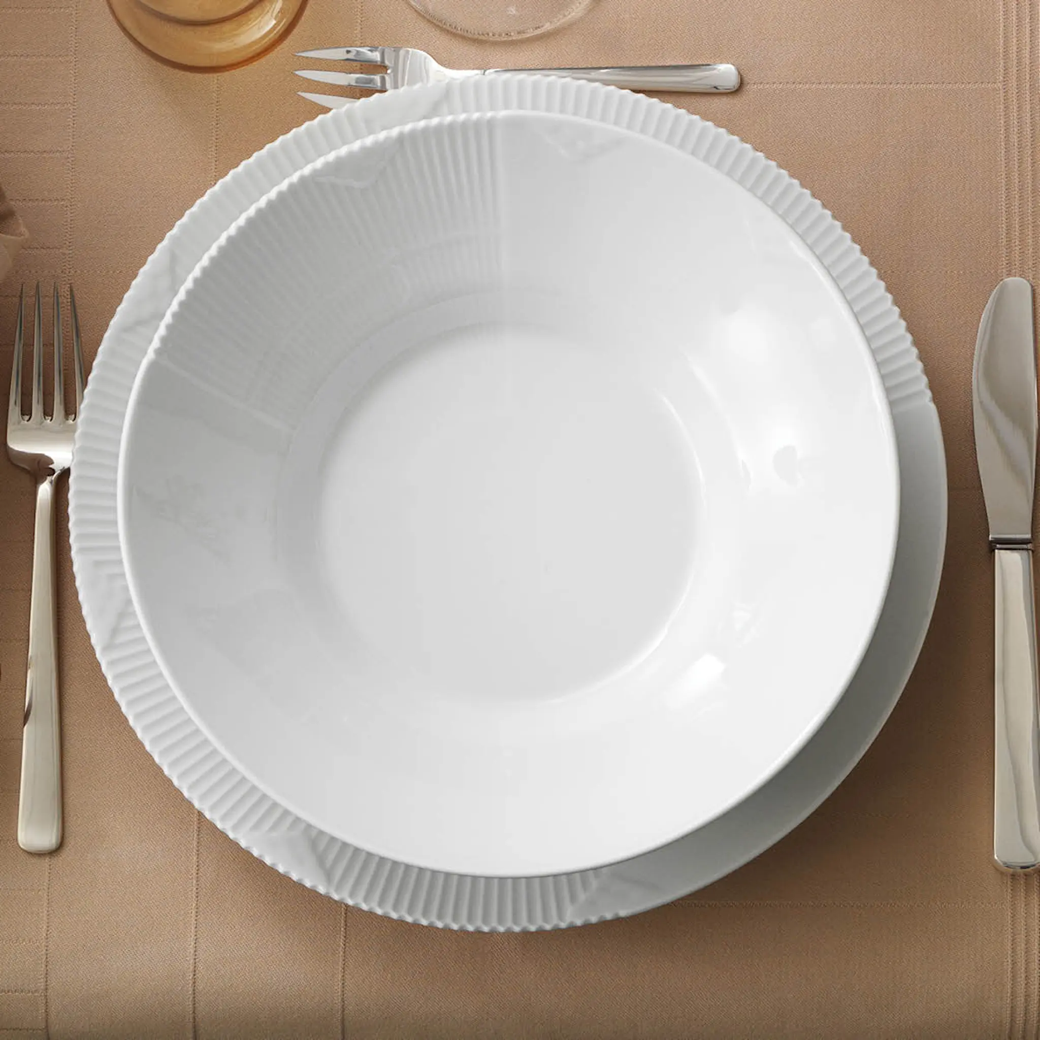 Royal Copenhagen White Elements Tallrik djup 25 cm