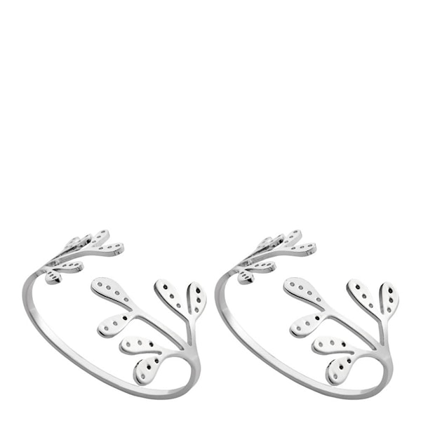 Mistletoe servettring 2-pack stål