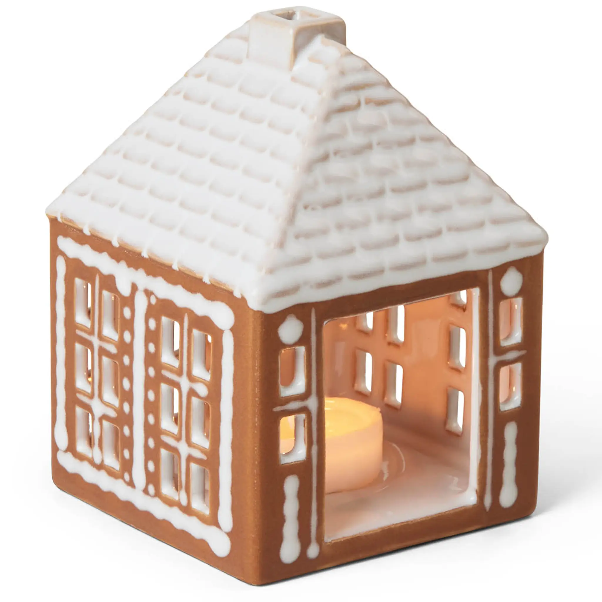 Kähler Pepparkakshus Ljuslykta Small Brun
