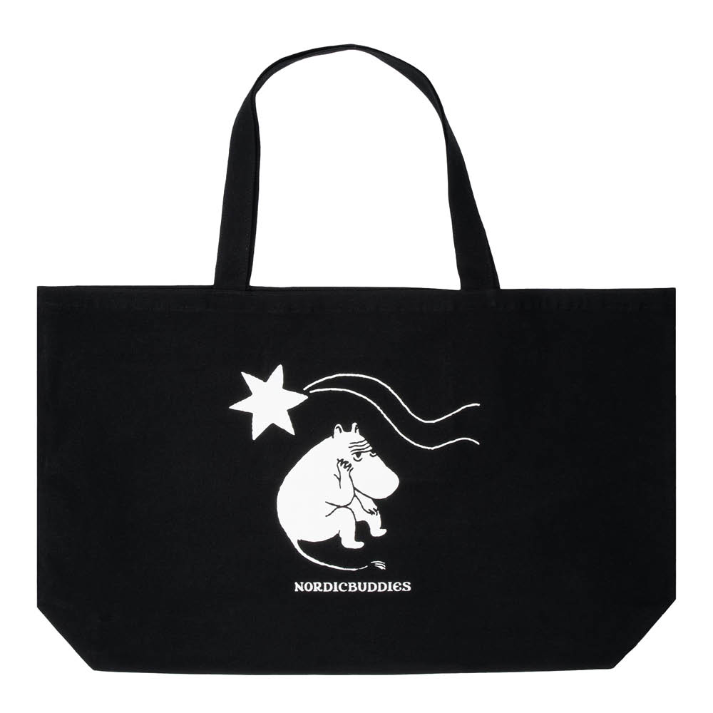 Nordicbuddies - Muumi Novels Kangaskassi 65x41 cm Musta