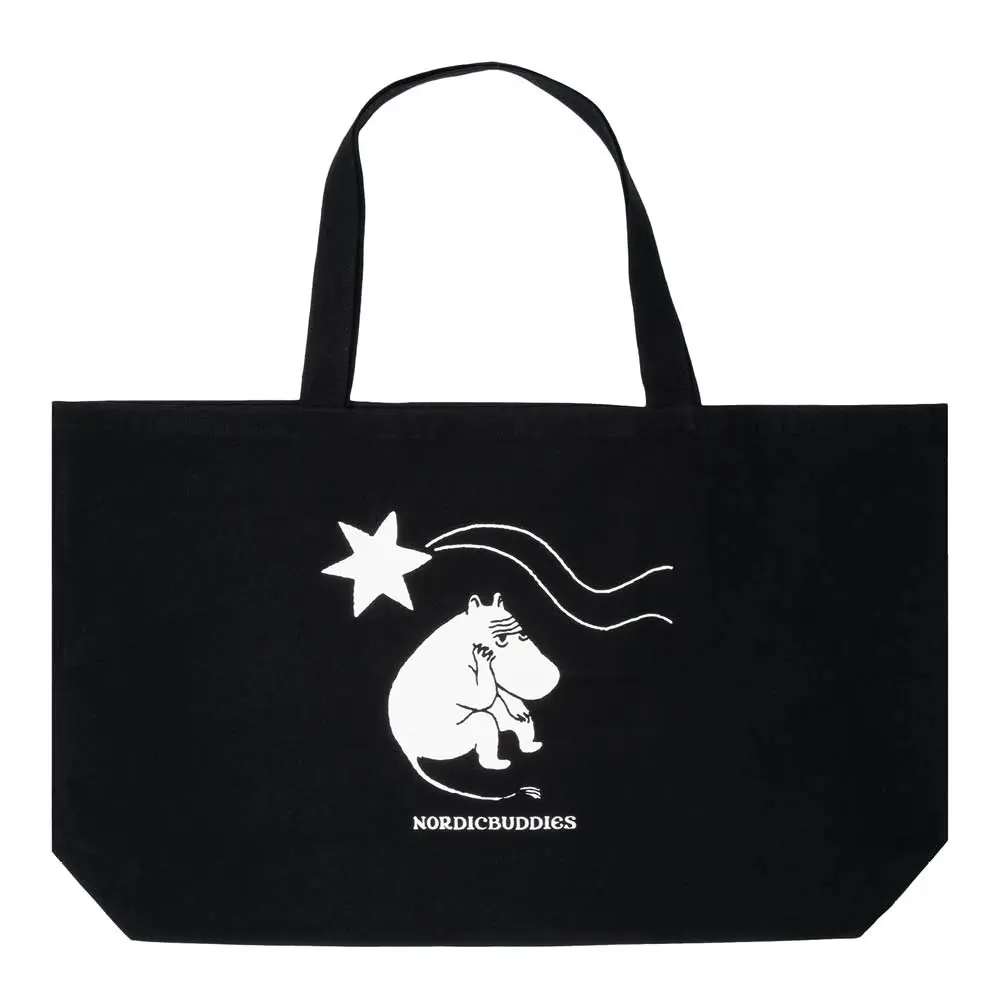 Muumi Novels kangaskassi XL 65x41 cm musta