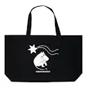 Mumin Novels tygväska XL 65x41 cm svart