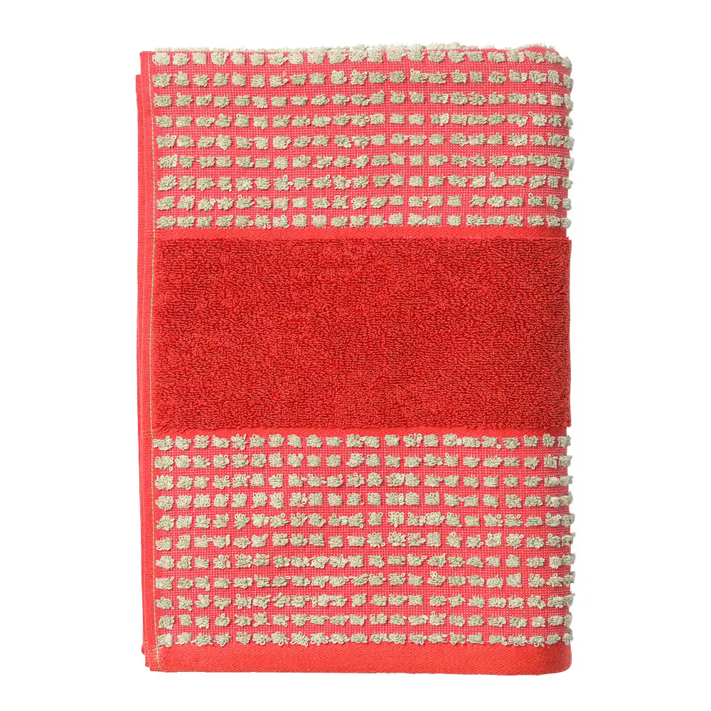 Check Pyyhe 70x140 cm Punainen/Hiekka