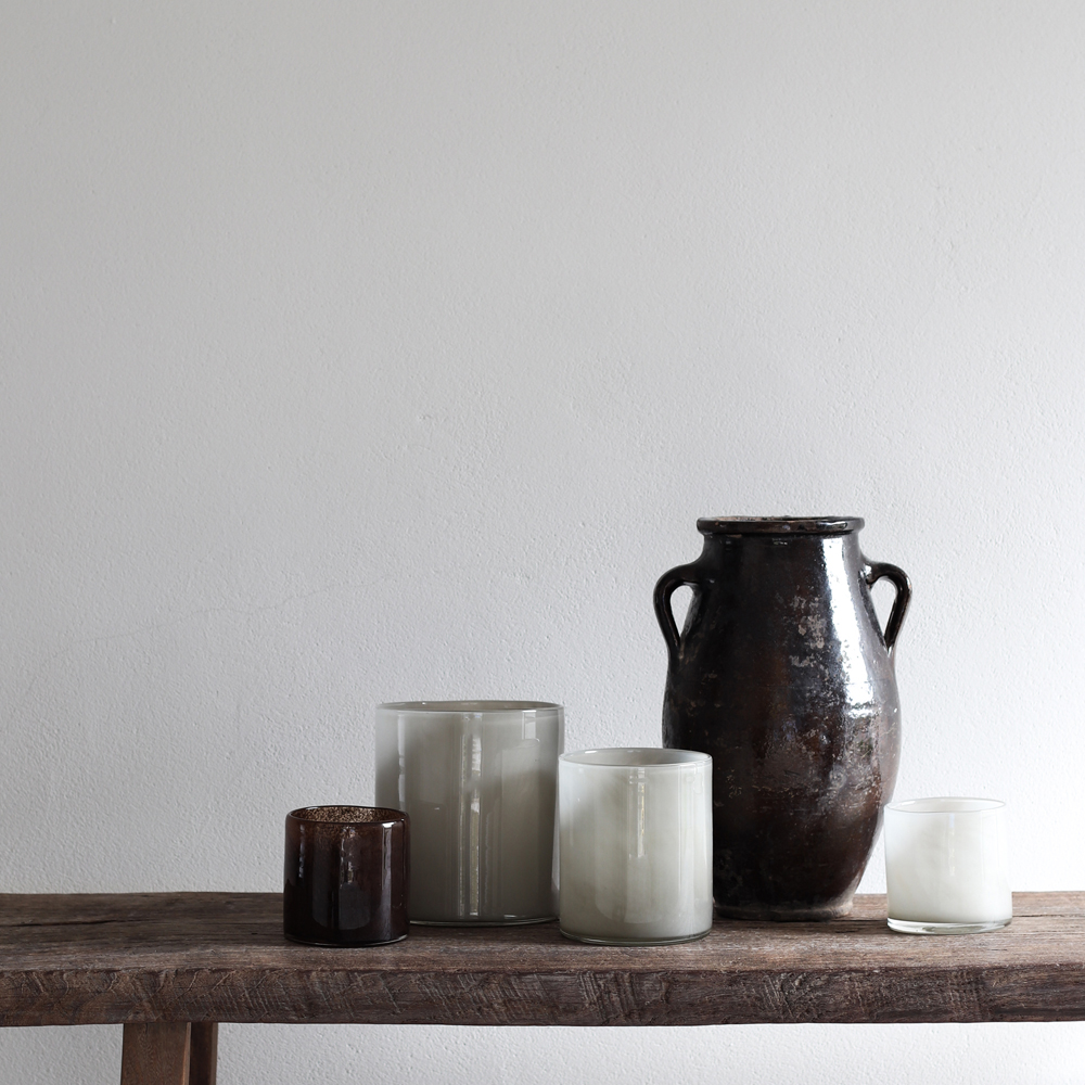 Tell Me More Lyrik Kynttilälyhty 10x10 cm Warm Grey