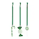 Julpynt godis 3-pack grön