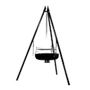 Glo 60 bålpanna 180 cm svart