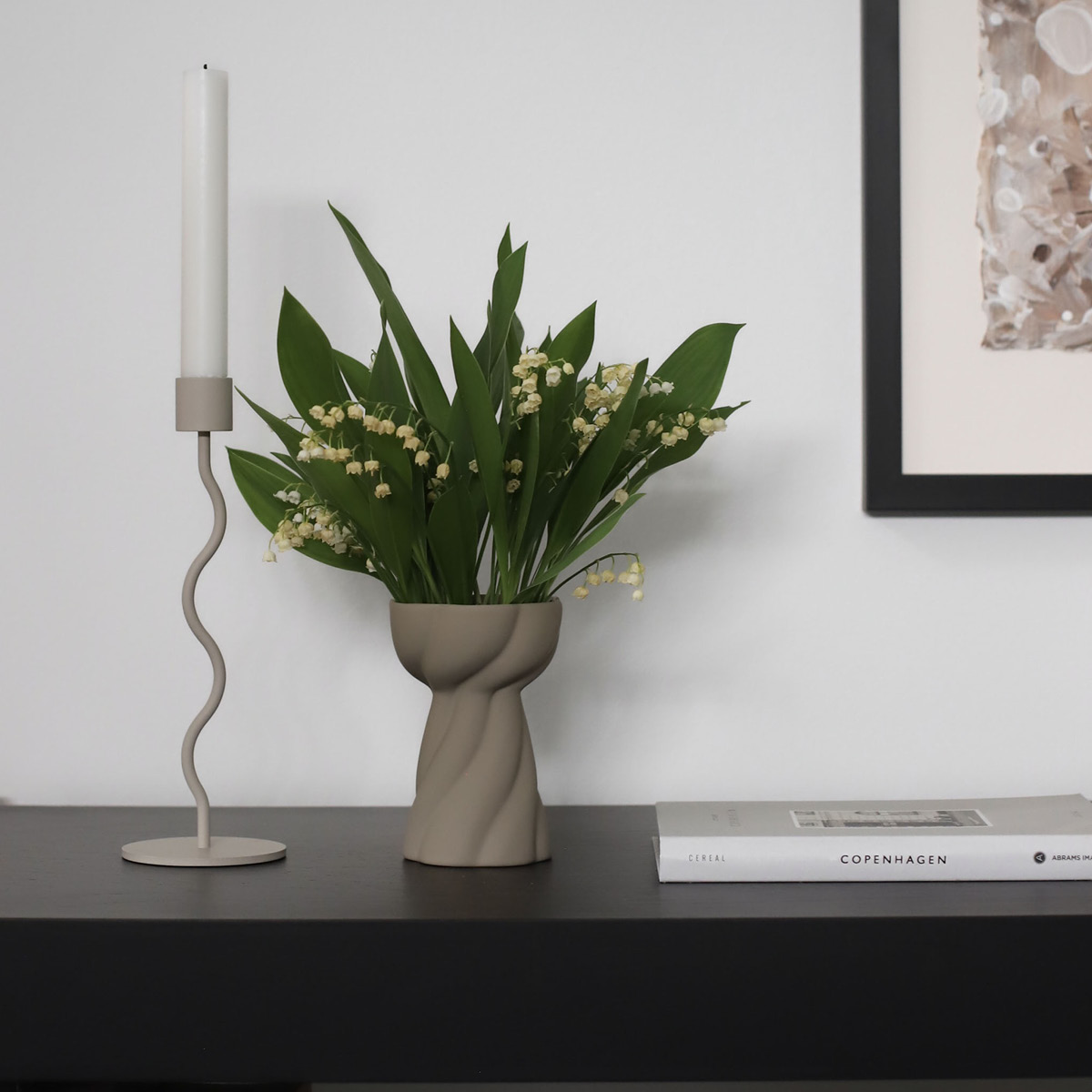 Cooee Twist Bulb vas 12 cm sand