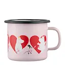 Mumin emaljmugg 25 cl Hjärta