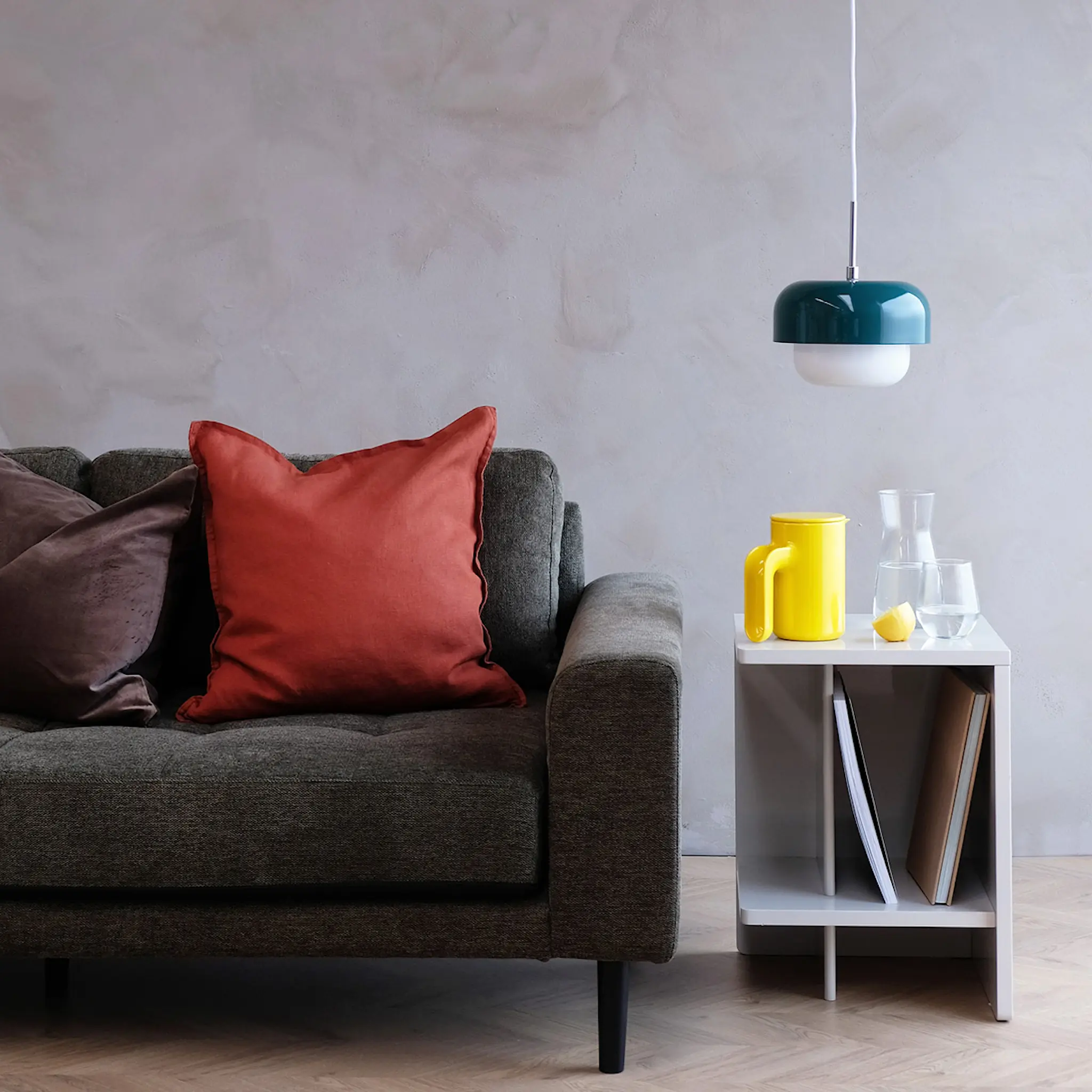 Dyberg Larsen Haipot pendellampa 15 cm mörkgrön