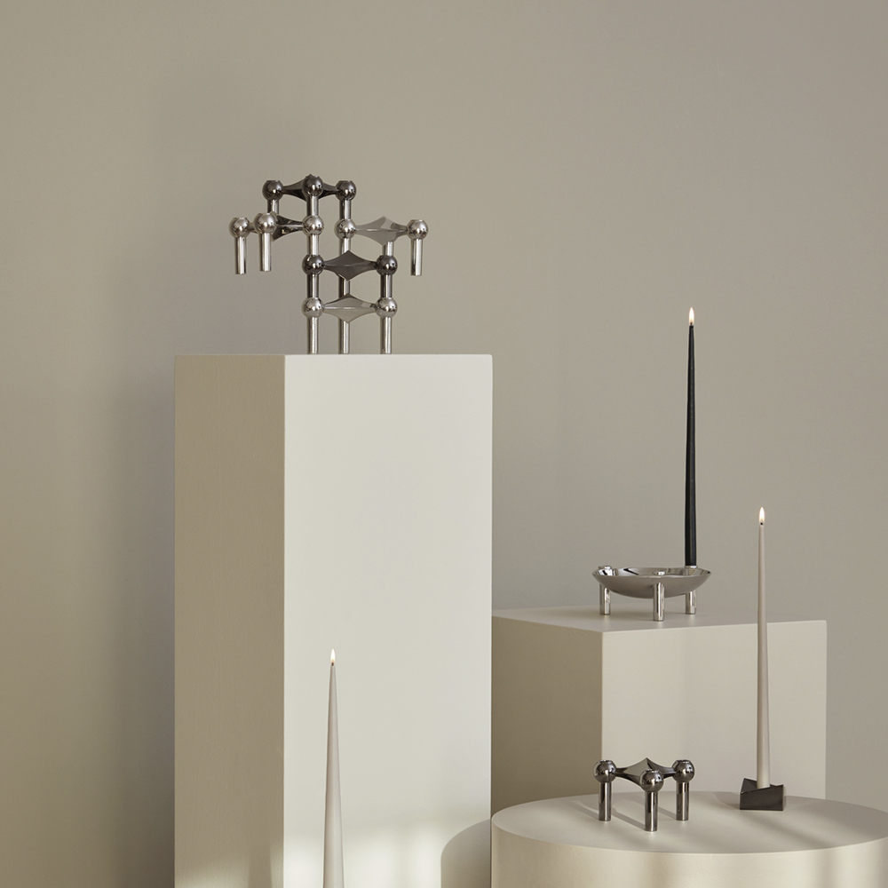 Stoff Nagel Stoff Nagel Kynttilänjalka 3 kpl Musta kromi