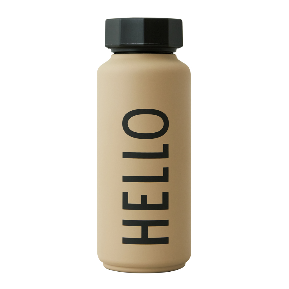 Design Letters To Go Termoflaska Hello Beige
