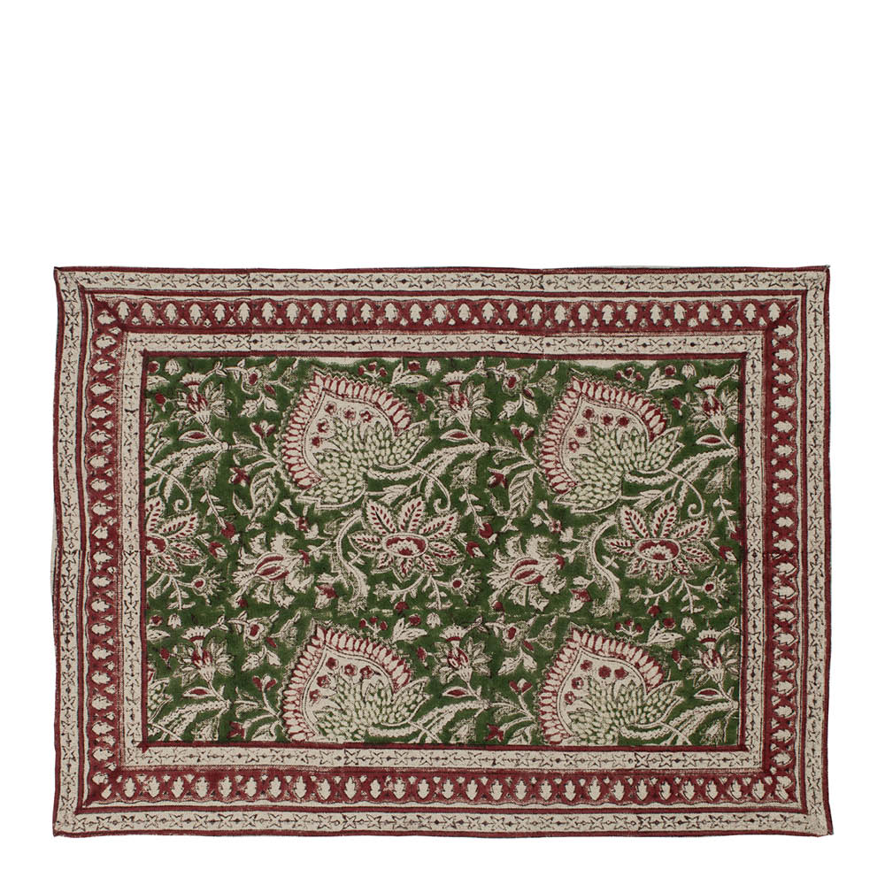 Chamois Oriental bordbrikke i lin 37x50 cm 2 stk grønn