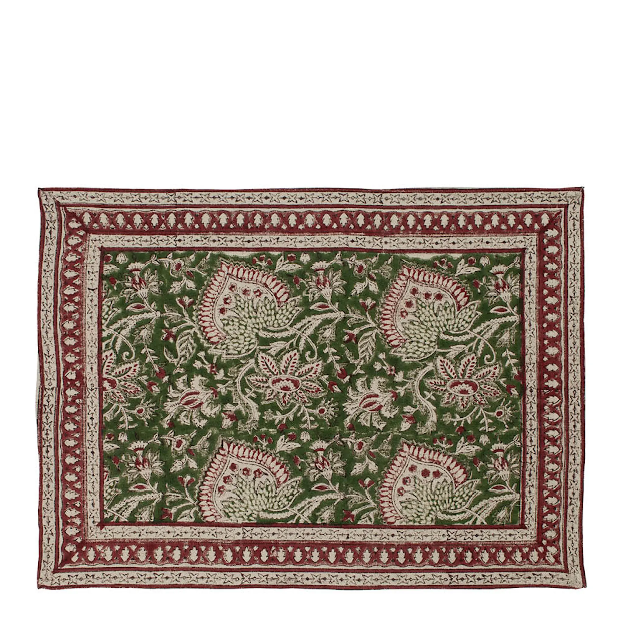 Chamois Oriental bordstablett i linne 37x50 cm 2-pack grön