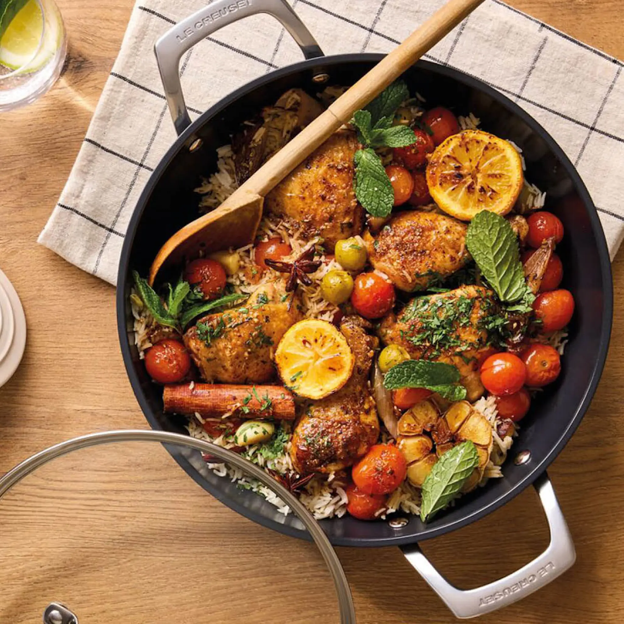 Le Creuset ENSC Wokkipannu 6 L 32 cm Black