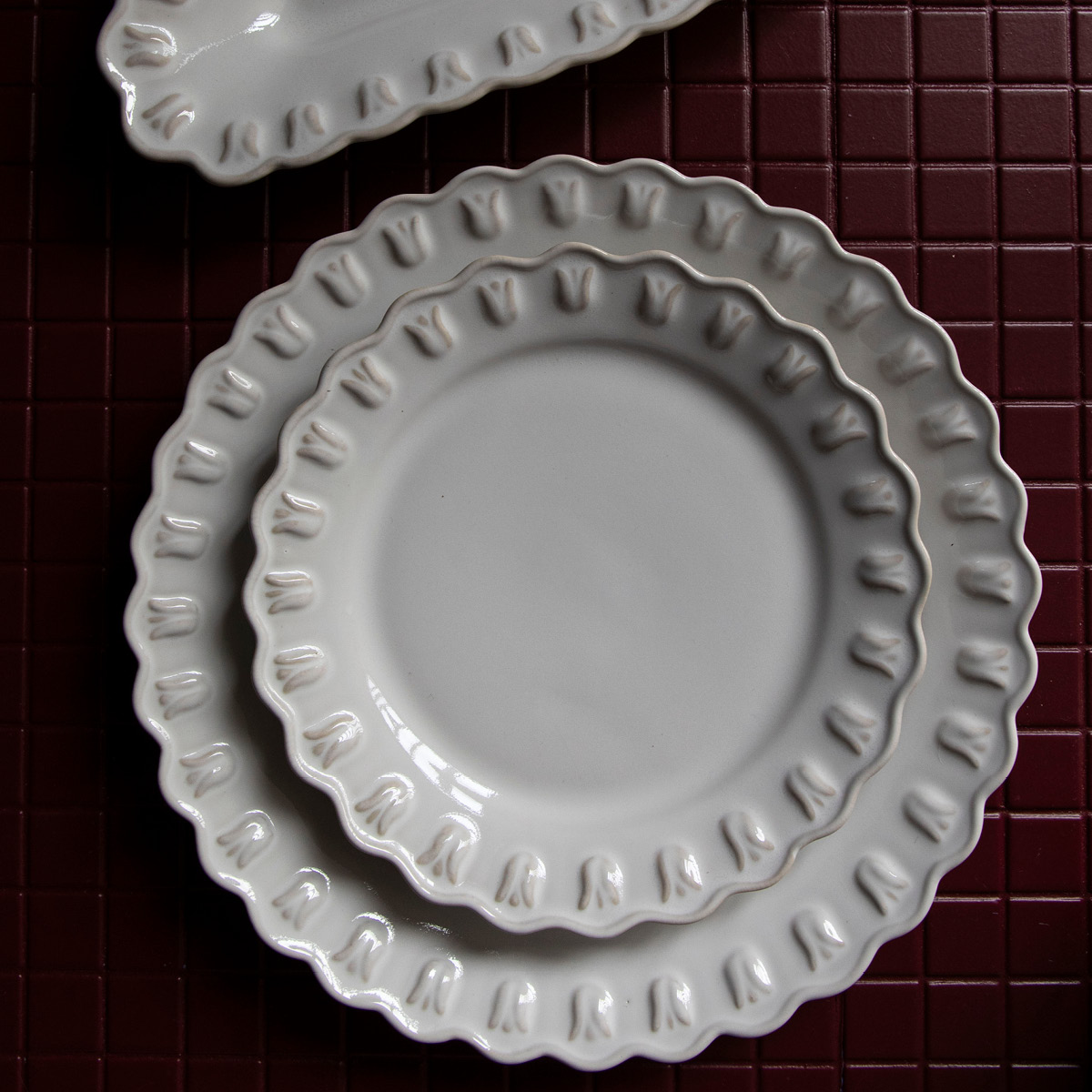 PotteryJo Tulipa tallerken 20 cm 2 stk hvit